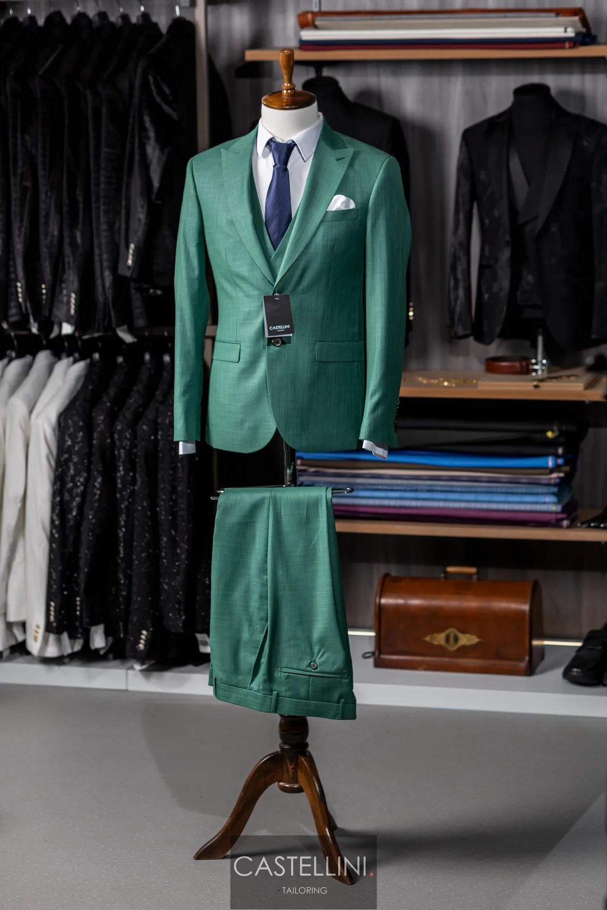 Costum verde smarald, trei piese, vedere 5
